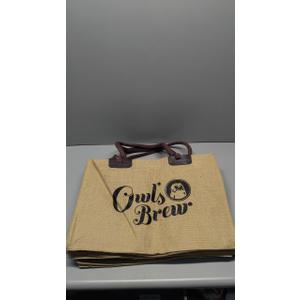 Owl's Brew Beach Tote Bag Large Sandproof Storage Bag with Handles for Beach Sports Vacation Color: Beige/Brown handle 6pcs