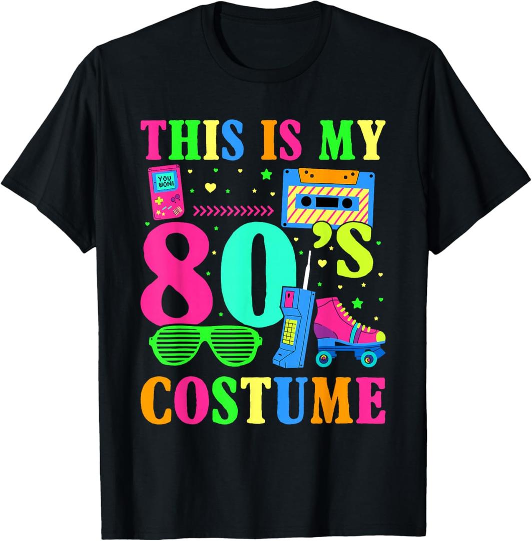 This is My 80s Costume Halloween Party Pop Lover Idea T-Shirt, XL