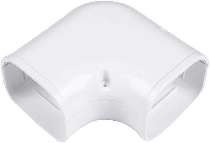 LyPrem PVC Line Cover Kit Parts Accessories for Ductless Mini Split (4" Flat Elbow,White)