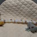 Blissful Diary Baby Play Gym Mat, Tummy Time Activity Mat with 6 Detachable Toys for Stage-Based Sensory & Motor Skill Development, Easy to Install & Clean, Baby Essentials Gift, Sandy Beige