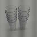 Hammered Plastic Drinking High Tumbler, Dishwasher-Safe Premium Quality Glasses, BPA-Free Reusable Outdoor Cups, 22 oz Set of 10