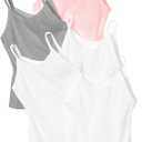 Girls' Camisole, 100% Cotton Tagless Cami, Toddler Sizing, Multiple Packs & Colors Availabl Size S