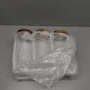 6 Set Glass Pantry Storage Jars with Acacia Airtight Lid - 23oz Thicken Glass Kitchen Canisters with 132 Pantry Labels - Clear Glass Food Storage Containers with Wood Lid for Tea,Sugar,Cookie,Coffee