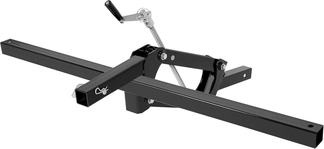 ECOTRIC 50" Manual Implement Lift, 1-Point and 2-Inch Receiver, Adjustable Height, UTV ATV Rake Scrape Blade Plow Disc Universal Tow Behind Attachments Steel Powder Coated