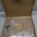 14 in. x 16 in. Centre Drain Kitchen Bottom Grid with Supersoft Silicone Feet in 304 Grade Stainless Steel