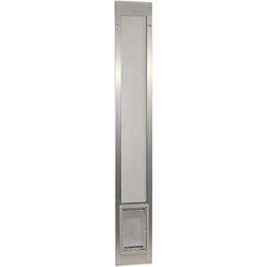 Ideal Pet Products Aluminum Pet Patio Door, Adjustable Height 77-5/8" to 80-3/8", 7" x 11-1/4" Flap Size, Mill/Silver