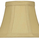 Aspen Creative 30274-2A, Bell Clip-On Chandelier Lamp Shade, Beige, 3" Top x 5" Bottom x 4" Slant Height, Set of 1