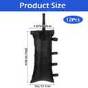 12 Pack Canopy Weight SandBags, 264 LBS Black Extra Large Heavy Duty Canopy Weights Sand Bags for Instant Outdoor Sun Shelter Patio Umbrella, No Sand