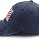 The Veteran Hat for Men Women, Funny Adjustable Cotton Embroidered Military Baseball Cap (One Size, Navy)