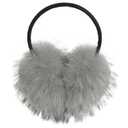 Dufnfn Women's Faux Fur Ear Muffs For Winter Women - Warm Faux Fur Fuzzy Ear Muffs Windproof Cold Weather Ear Warmersgray
