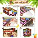 12 Pcs Luau Party Decorations Tiki Totem Pole Decor Column Card Stock 68.8 Inch Height Three Dimensional for Hawaiian Luau Birthday Party Home Outdoor Indoor Tropical Theme Decor (4 Sides)