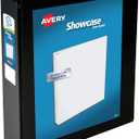 Avery Economy Showcase View 3 Ring Binder, 2 Inch Slant Rings, 1 Black Binder (19700)