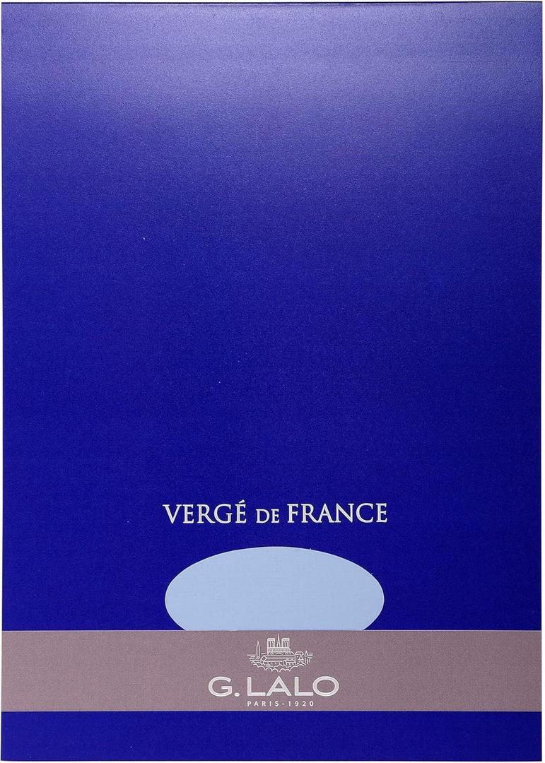 G. Lalo Verge De France Paper Pad, A4, 100 g - Blue, 50 Sheets