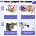35 Roller Chain 3 Feet 95 Links with Chain Breaker Replacement for Go Kart Cart Mini Bike Bicycle Dirt Bike Motorcycles Powersports Accessories Parts with 35 Chain Master Links Connecting Link