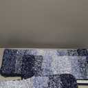 OLANLY Bathroom Rugs Sets 3 Piece, Soft Absorbent Microfiber Bath Mats and U-Shaped Contour Toilet Rug, Plush Shaggy Bath Mat Set for Bathroom (30"x20"+24"x16"+24"x20", Navy) (30" x 20" + 24" x 16" + U Shape 24" x 20")