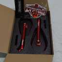 Advanblack Axion Performance Style Rear View Mirrors Universal Fit for Harley Touring Street Glide Road Glide Sportster Dyna Softail V-Rod Indian Motorcycles (Red)