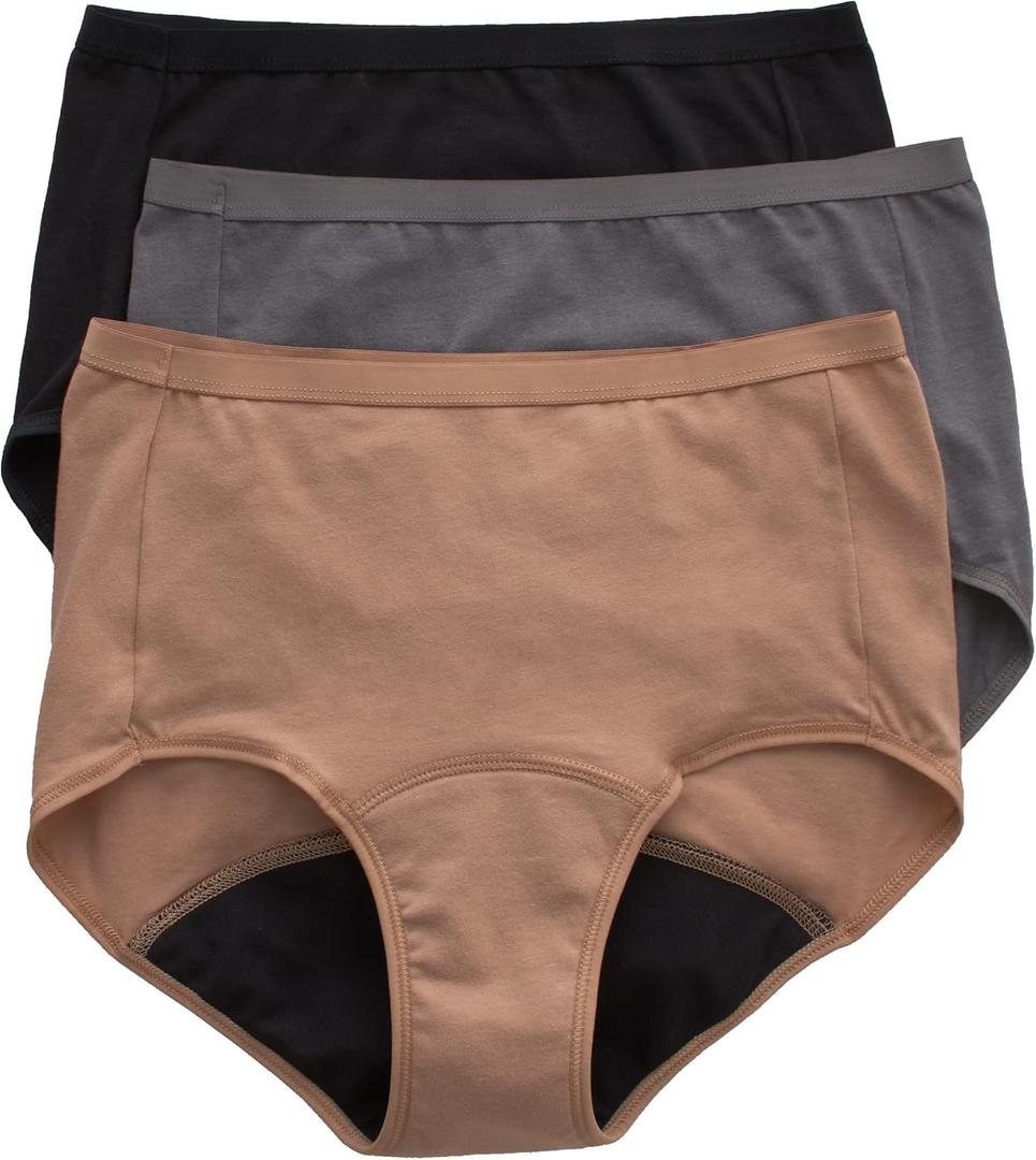 Hanes womens Brief Panties Pack, Classic Cotton Brief Underwear (Retired Options, Colors May Vary) (6)