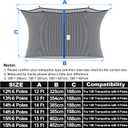 NONMON Trampoline Net Replacement for Straight Pole,12ft 13ft 14ft 15ft Round Frame Safety Enclosure Net UV-Resistant Weather-Resistant Breathable Durable Net with Adjustable Straps(Net Only)