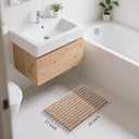 Yimobra Bathroom Rug Mat, 24'' x 17'', Luxury Chenille Shaggy Bath Rugs, Extra Soft & Thick, Absorbent Water, Non-Slip, Machine Washable, Bath Mats for Bath Floor,Tub and Shower, Light Brown