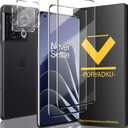 WILLONE 4 Pack For OnePlus 10 Pro Screen Protector, 2 Pcs Tempered Glass + 2 Pcs Camera Lens Protector, 9H Hardness, Bubble Free, Touch Sensitive, HD Film for OnePlus 10 Pro Tempered Glass