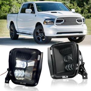 Fog Lights Led Fit for 2013-2018 Ram 1500 & 2019-2021 Ram 1500 Classic Pickup Truck Clear Lens Front Bumper Driving Lamp (black)
