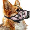 Mesh Dog Muzzle, Breathable Soft Dog Muzzle with Reflective Straps for Secure Fit, Prevents Biting, Chewing Scavenging- Adjustable for Small Medium Large Dogs,Pink,M