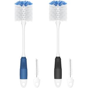 Amazer Bottle Brush Cleaner, Long Flexible Handle Bottle Brush Scrub for Water Bottles, Glasswares, Tumblers, Travel Coffee Mugs, 2 Pack
