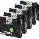 Labelife 5-Pack TZe TZ Tape 12mm 0.47 Laminated Clear Label Tape TZe-131 Replacement for Brother Label Maker Tape Clear TZe131 TZ-131 for Brother P Touch PT-D210 PT-D220 PT-H110 PT-D400 PT-D600 PTD200 (Black on Clear)