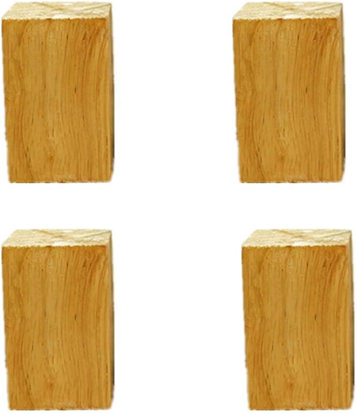 Solid Wood Furniture Legs TV Desk Table Leg Table Foot Cabinet Feet Footstools,Set for 4,for Cabinets Couch Nightstand Stools,with Screws,5cm 8cm 10cm 12cm (2in(5cm),Wood Color) (Wood Color 4.7in(12c