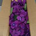 Pre-Made Flower Table Centerpiece, Artificial Hydrangea Arrangements Centerpieces Fake Flowers Decor Wood Tray Faux Flower Wedding Bouquets Room Kitchen Farmhouse Indoor Office Party(Purple)