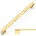 Amerdeco 10 Pack Brushed Gold Cabinet Pulls 9 Inch(228MM) Hole Centers Kitchen Cabinet Handles Hardware ZH0026