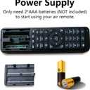 Pepper Jobs W10 GYRO Air TV Remote, QWERTY Keyboard Fly Mouse for Win 11/10, LED Backlit Keyboard mini PC Controller, 6-Axis Gyro w/Learning Remote Control Function