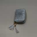 APHISON RFID Credit Card Holder Zipper Card Case Keychain Small Wallet for Women 1942-2 BLUE