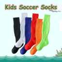 Marchare Boys Soccer Socks Toddler Football Socks Knee High Solid Sports Socks For Boys Girls (Green)