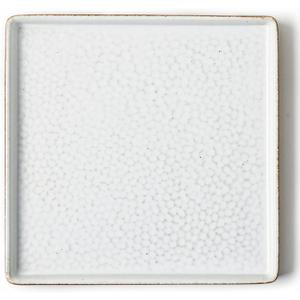 Vanity Tray with Brown Trim, Candle Tray, Bathroom Tray, Countertop Tray, Perfume Holder Organizer, Decorative Tray for Dresser, Table, Bathroom Countertop, Home dcor, Square,White, 8"8" (8" x 8" x 0.5")