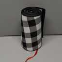 WUPIOS Christmas Tree Collars for Artificial Trees Black Xmas Tree Collar White 28inch Trees Collar Vintage Buffalo Plaid Christmas Tree Collars Large Christmas Tree Skirt for Rustic Farmhouse Xmas