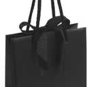 SHYRABBIT Gift Bags with Ribbon Handles, Anti-scratch Gift Wrap Bags - 10 Pack, 7.9x3.1x9.1Inch Paper Bags for Small Business, Birthdays, Weddings, and Holidays (Black)