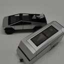 1 24 for Tesla Cyber Truck Pickup Trailer Alloy Car Model Diecast Camper Van Touring Car Model Collectibles Non-Remote App Controlled Toys(Black)