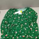 GYS Bamboo Viscose Nightgowns for Women, Soft Long Sleeve V Neck Night Shirts Sleepwear, Below the Knee Long Nightgown Pajama XL Crewneck/Xmas Green