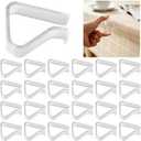 24 Pieces Transparent Clear Tablecloth Clips, Plastic Table Cloth ClipsWindproof Table Cover Holder ClampsTable Cloth Holder for Home Wedding Party Christmas Outdoor Indoor Picnic Camping(Large)