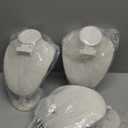 Youyole 3 Pcs Beige Velvet Necklace Display Stand Necklace Jewelry Bust Jewelry Mannequin for Necklace Earrings Ring Show