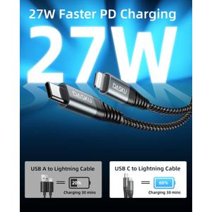 USB C Lightning Cable 2 Pack 3 Ft, iPhone 14 13 Fast Charger Cord [Apple MFi Certified] 3 Foot Type C iPhone Cable Compatible with iPhone 14 13 12 11 Pro Max Mini 8 Plus SE iPad and More