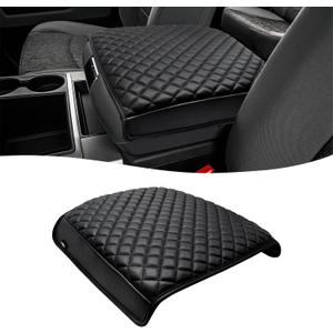 KBH Center Console Armrest Cover for 2009-2018 Dodge Ram 1500 2500 3500, Middle Console Lid Protector Accessories, Vinyl Leather, Anti-Scratch, Black (Fits Bucket Seat Console Only)