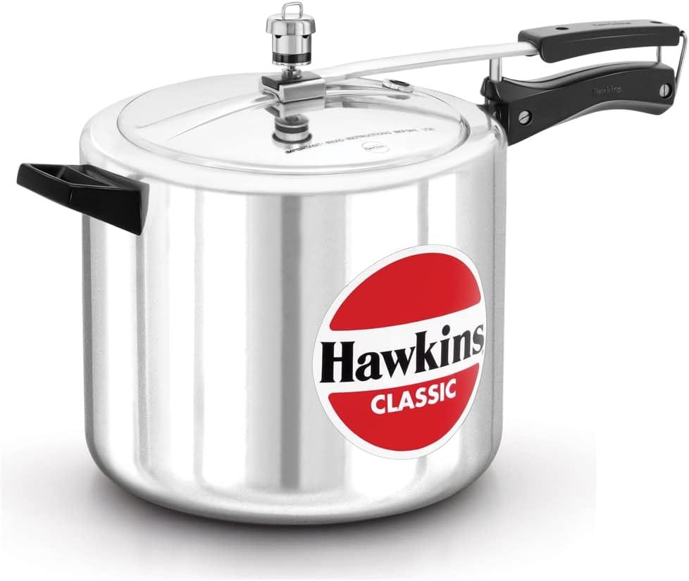 Hawkins Aluminium 10 Litre Classic Pressure Cooker, Best Inner Lid Cooker, Big Pressure Cooker, Silver (Cl10)