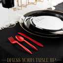 PLASTICPRO 1000 piece Cutlery Combo set of Red Plastic Forks, Spoons, and Knives Disposable Colored Cutlery Bulk Pack Variety Pack for Party Home Office