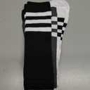 Unittype 6 Pair Roller Skate Socks Colorful Striped Knee High Socks Sport Long Tube stockings for Women Men Easter Gift (Classic Color)