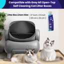 Cat Litter Box Liners Compatible with Automatic Cat Litter Box, Pre-Separated Heavy Duty 3.5Mil Thick Tear & Leak Proof Drawstring Litter Bags for Self-Cleaning Litter Boxes (Large, 36 Count)