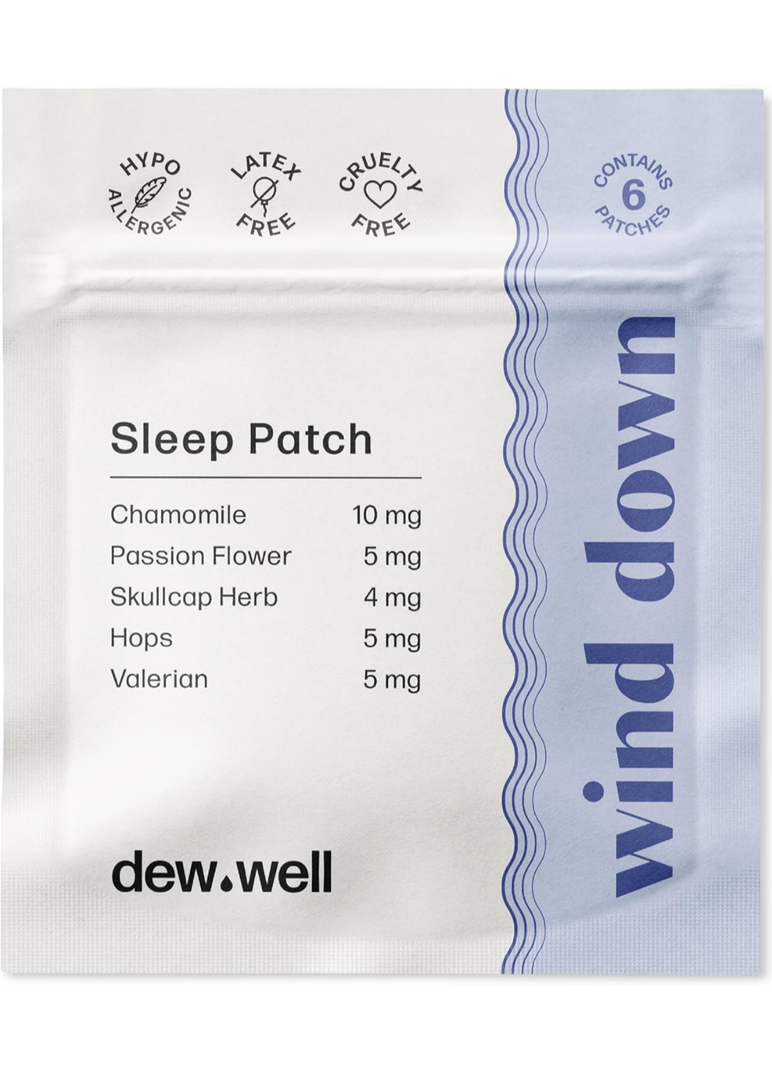 6-Pack Wind Down Sleep Patches with Chamomile to Support Restful Sleep – No Melatonin & No Latex – Wearable, Easy to Use for Adults - Sleepy Stickers, Set of 2 Packs