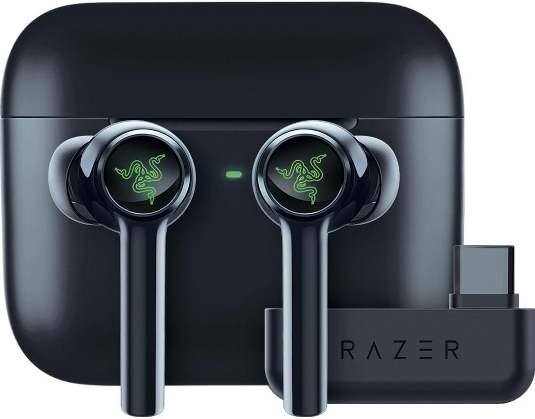 NEW Razer Hammerhead Pro HyperSpeed Wireless Gaming Earbuds for PC, PlayStation, Switch, Mobile: Adjustable ANC - Fast Wireless Charging Case - 30 Hr Battery - Bluetooth 5.3 - Chroma RGB - Black