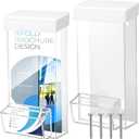 Remerry 2 Pack Outdoor Brochure Holder Wall Mount, Weatherproof Acrylic Flyer Holder with Lid, 4x9 Inch Clear Pamphlet Display Box for Real Estate Office Restaurant Menu Literature(White)